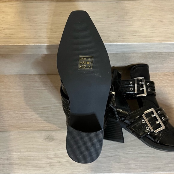 Black Buckle Ankle Boots (Vegan Leather) - Size 9 - Picture 7 of 14